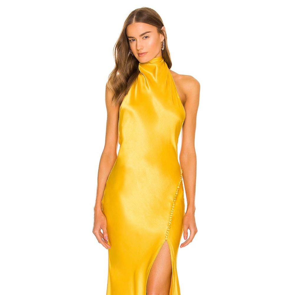 Sau Lee Penelope Gown in Gold! Worn 1x. No snags or stains. Is dry cleaned.